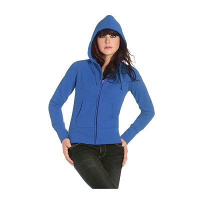 Толстовка женская на молнии Hooded Full Zipwomen, цвет ярко-синий, арт. 3795-2 - 1